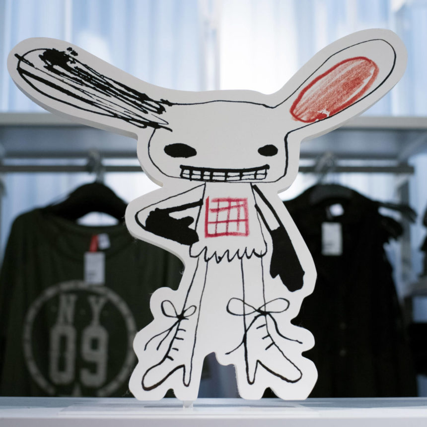 Output of illustration by Lovisa Burfitt for H&M wall graphics Japan