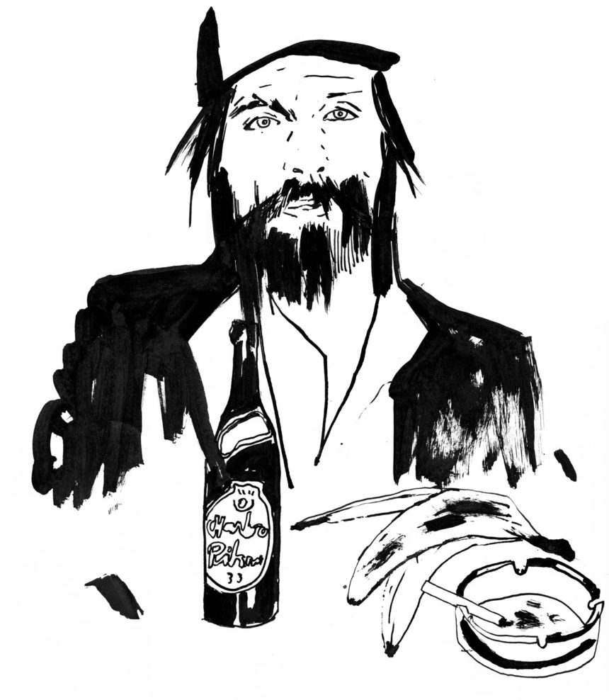 Ink portrait of Steen