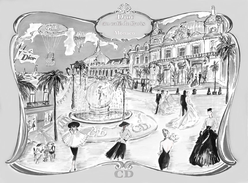Illustration de Monaco pour Dior.