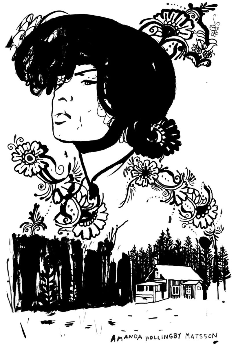 Ink portrait of Amanda