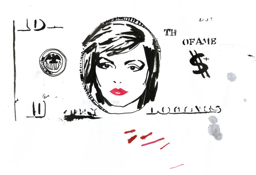 Ink portrait of Debbie Hall