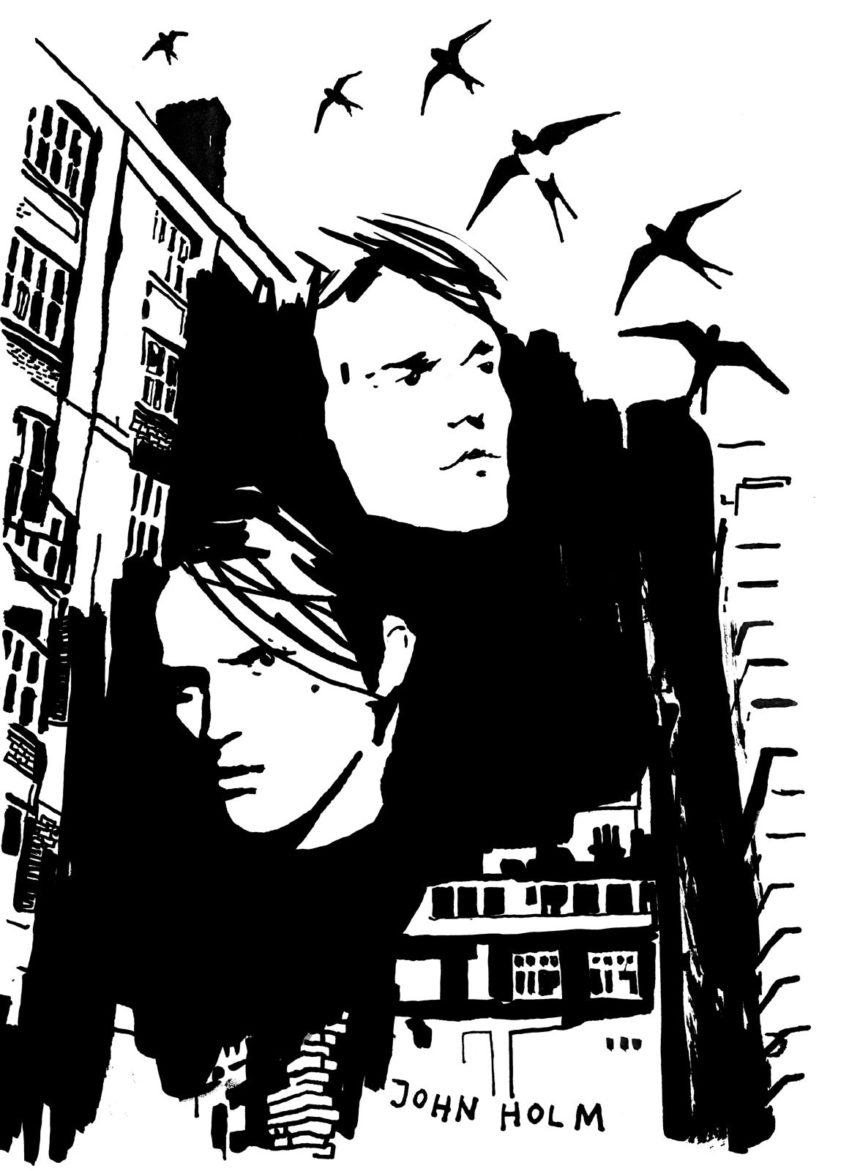 Ink portrait of John Holm