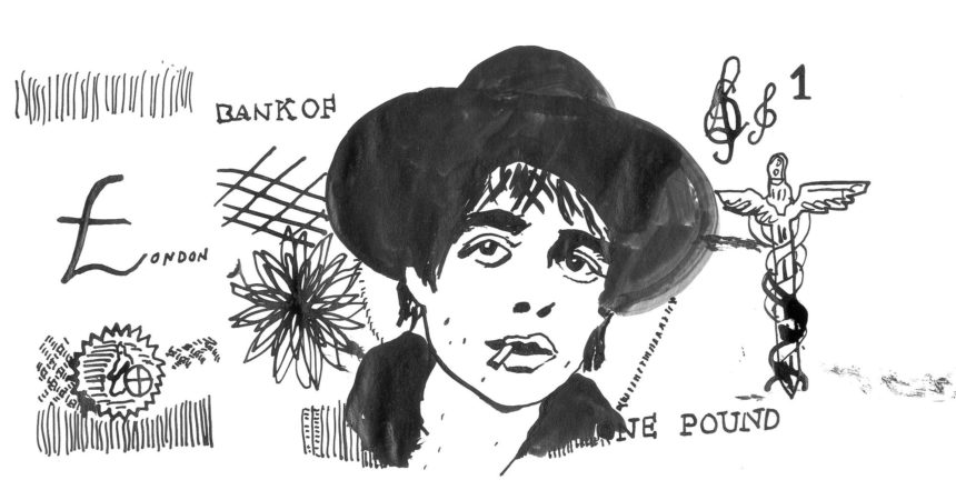 Ink portrait of Pete Doherty