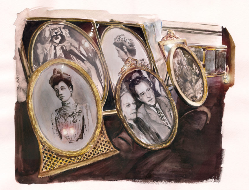 Illustration de cadres avec photos.