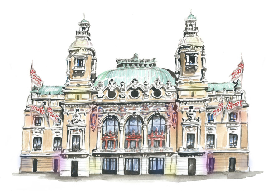 Illustration de l'opéra de Monaco.