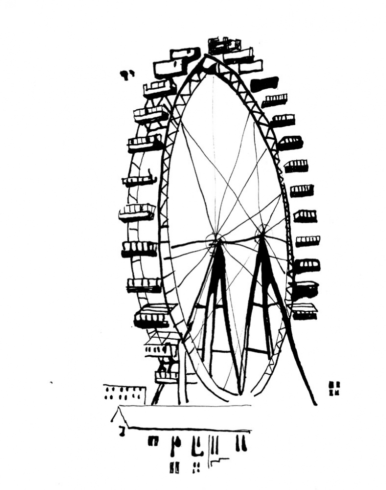 Illustrator Stina Johnson, Paris pattern, La grande roue