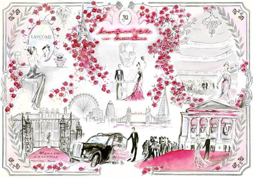 Fashion illustrator Garance Wilkens for Lancome