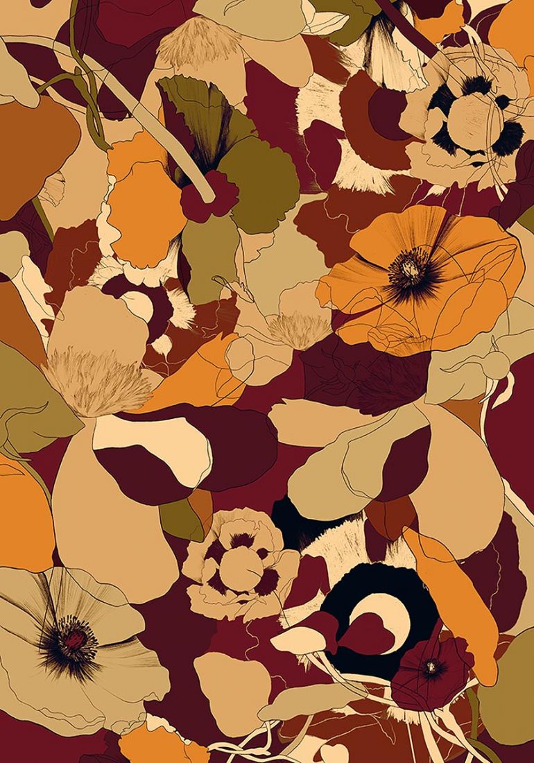 Fashion illustrator Spiros Halaris pattern