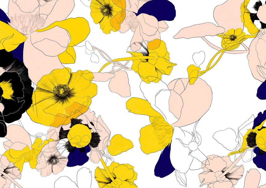 Fashion illustrator Spiros Halaris pattern