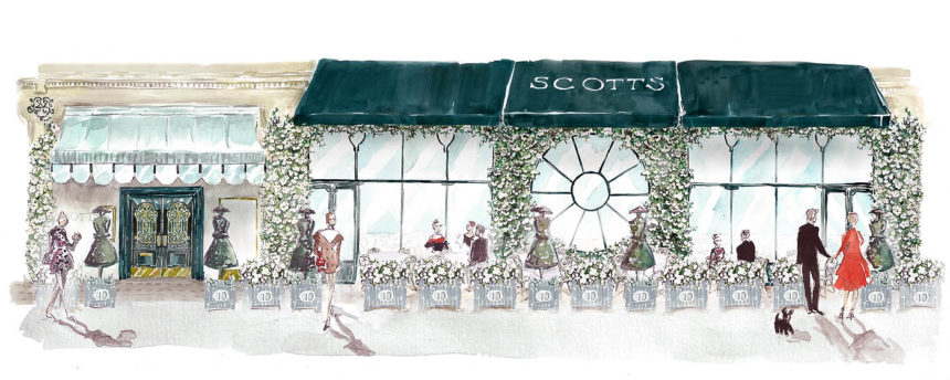 Fashion illustrator Garance Wilkens for Dior Express Blenheim