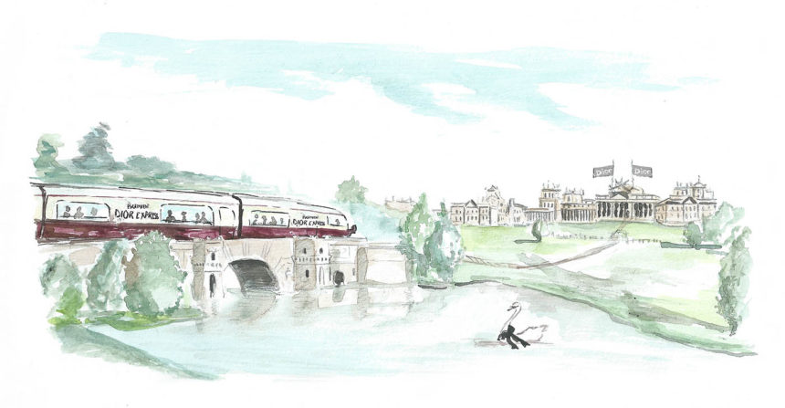 Fashion illustrator Garance Wilkens for Dior Express Blenheim