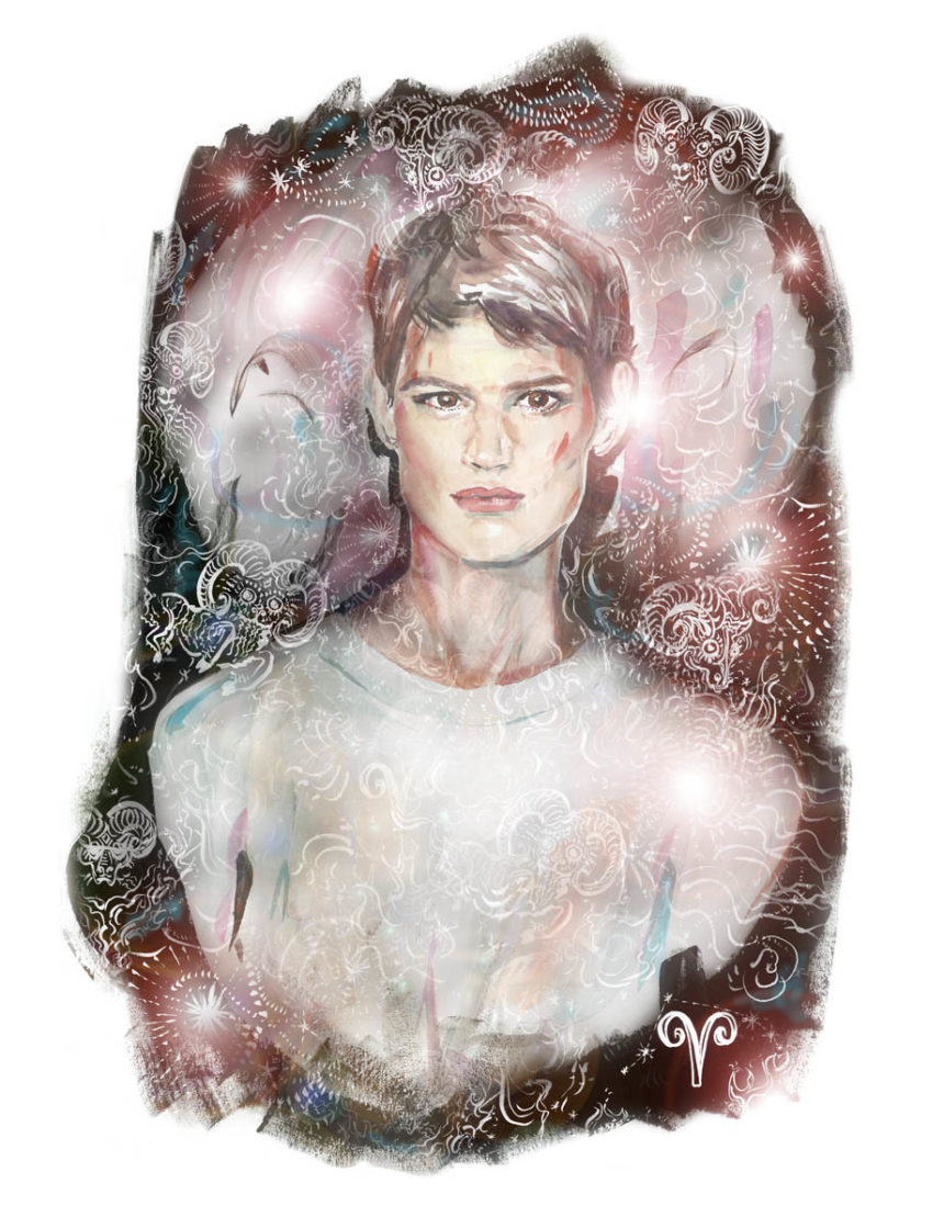 Illustrated portrait of Saskia.