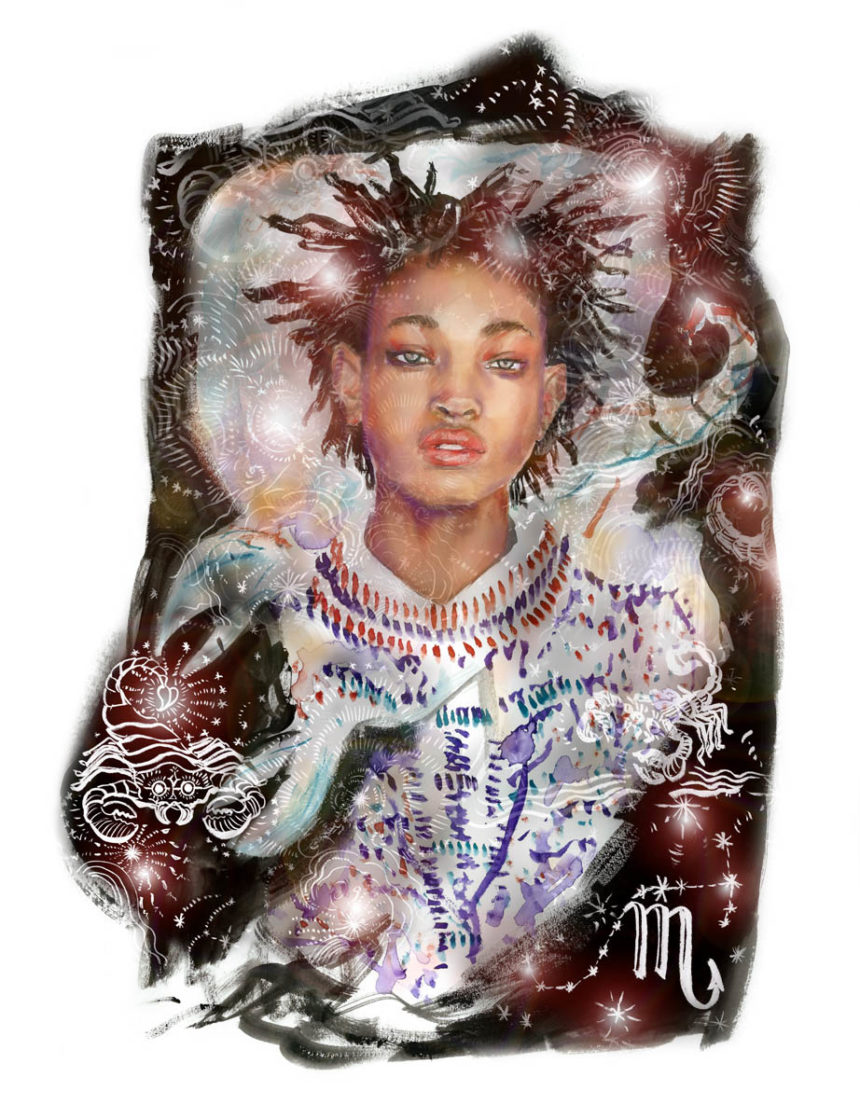 Illustrated portrait of Willow