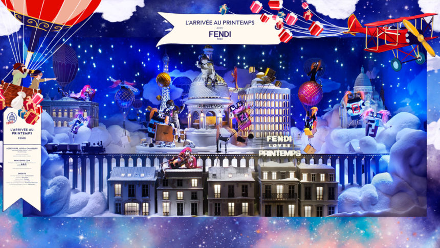 Photo of the Fendi window at Printemps.