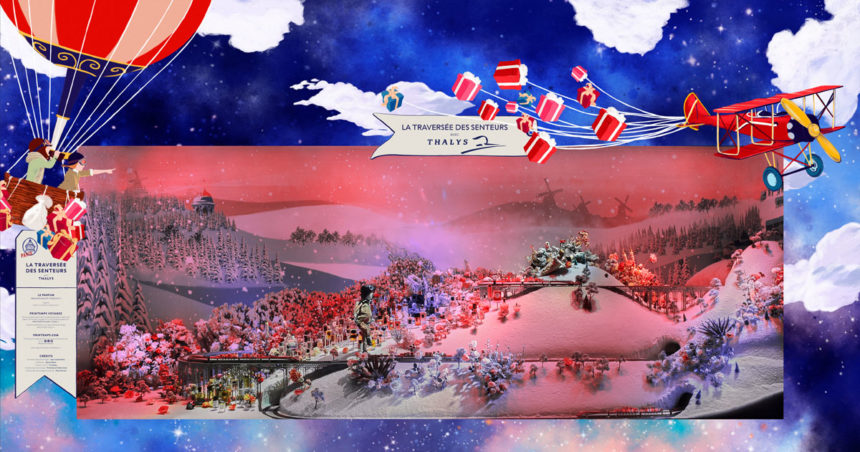 Photo of the Printemps Christmas windows 2017.