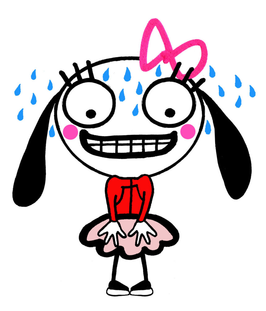 Illustration of scared emoji