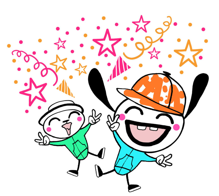 Illustration of cheering emoji