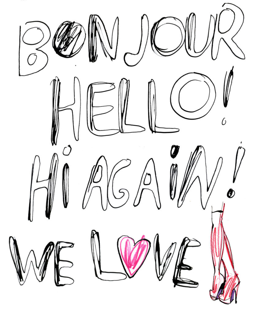 Scribbles of Hello for H&M wall graphics