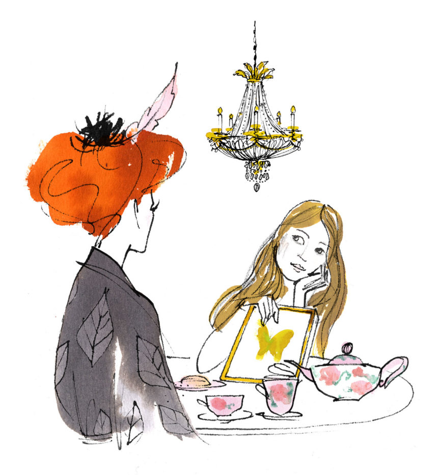 Illustration of red hair Mademoiselle Oiseau