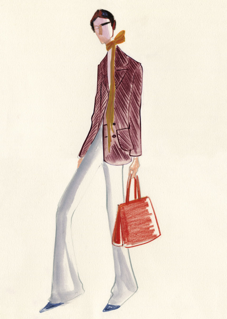 Illustration of business woman.