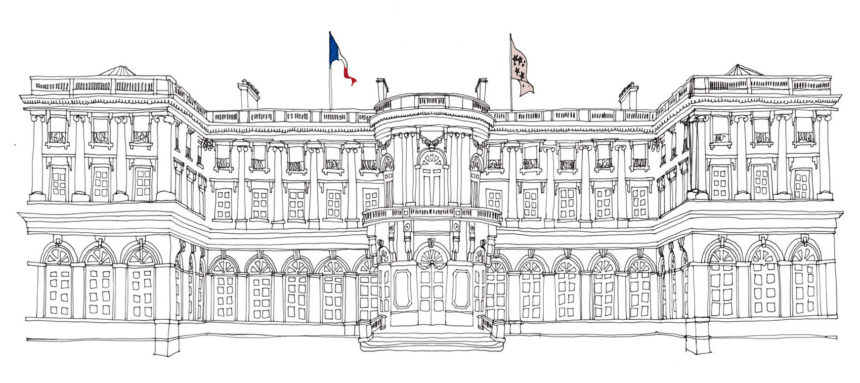 Illustration de Quai d'Orsay pour événement Chanel joaillerie.