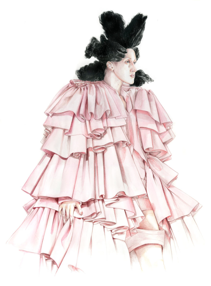 Portrait from the Comme des Garçons FW2016 show