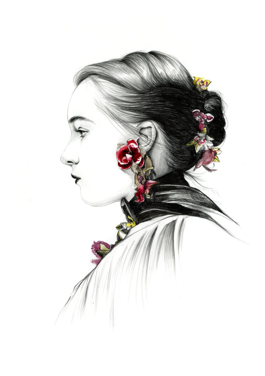 Illustration of Rodarte earrings