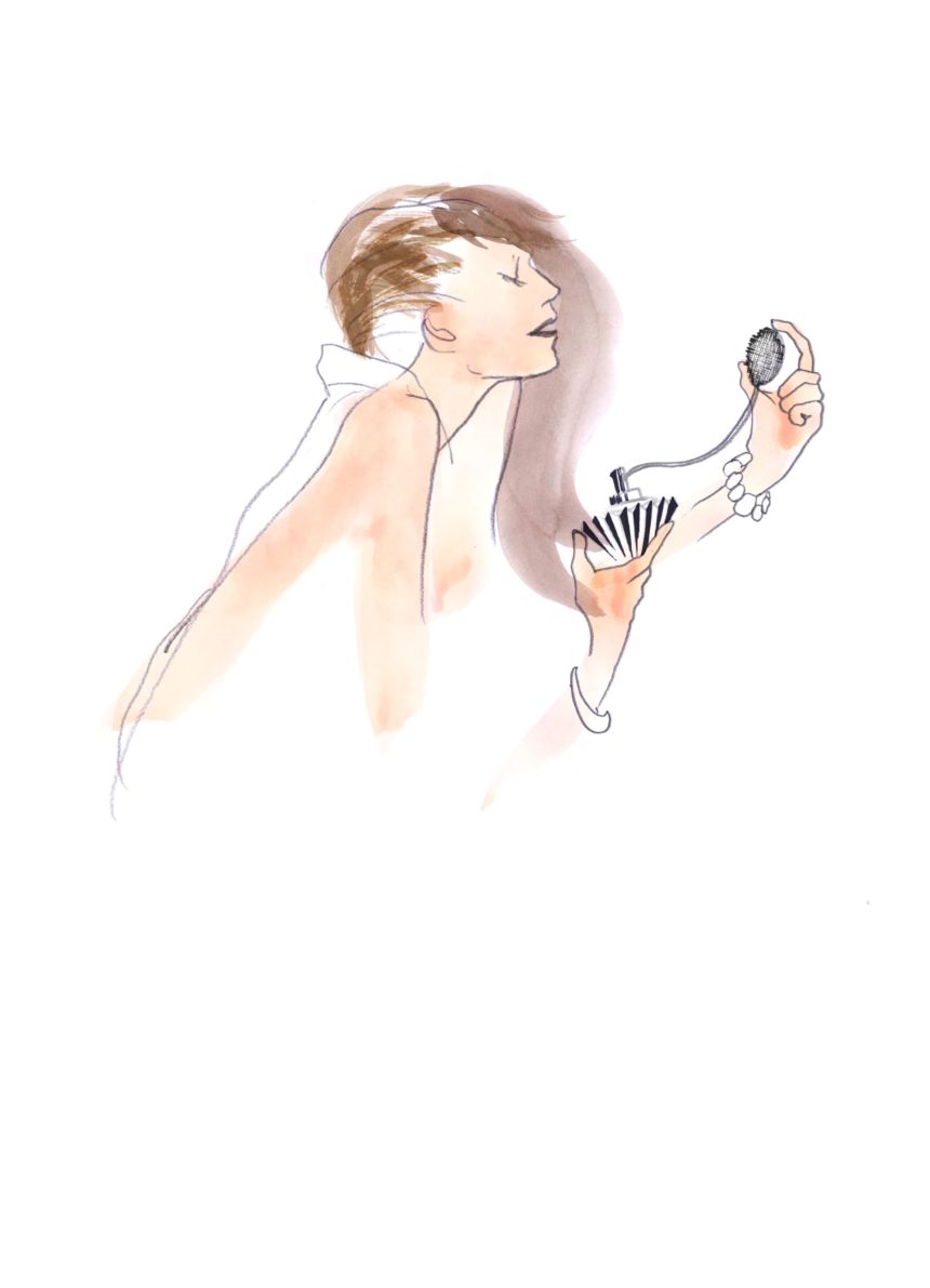 Illustration d'une femme au profile.