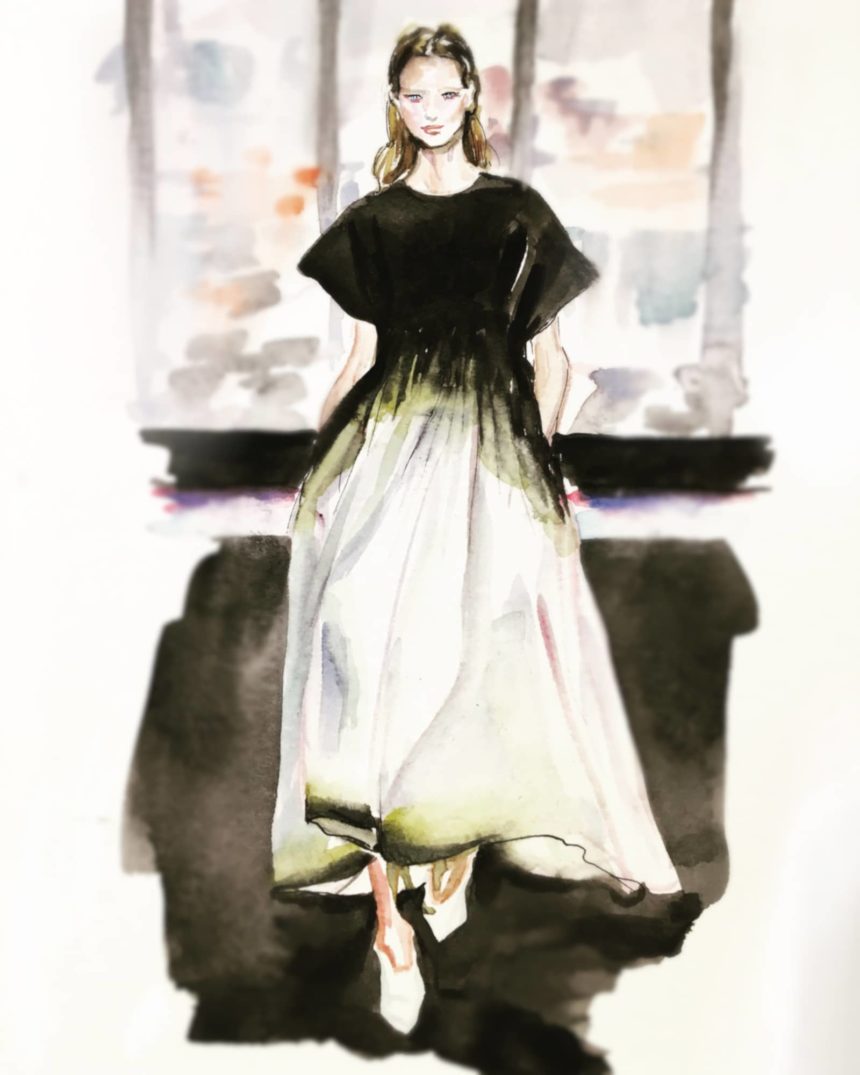 Illustration d'une femme sur le podium