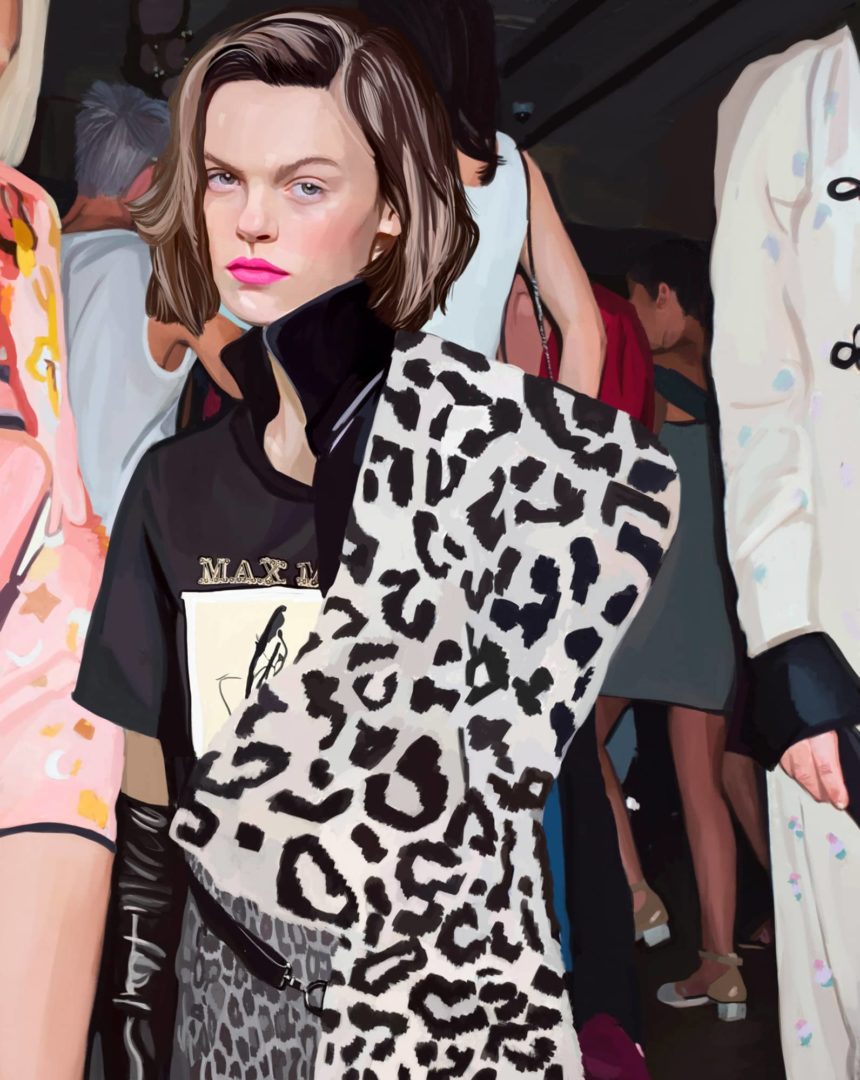 Digital illustration of a fashion silhouette.