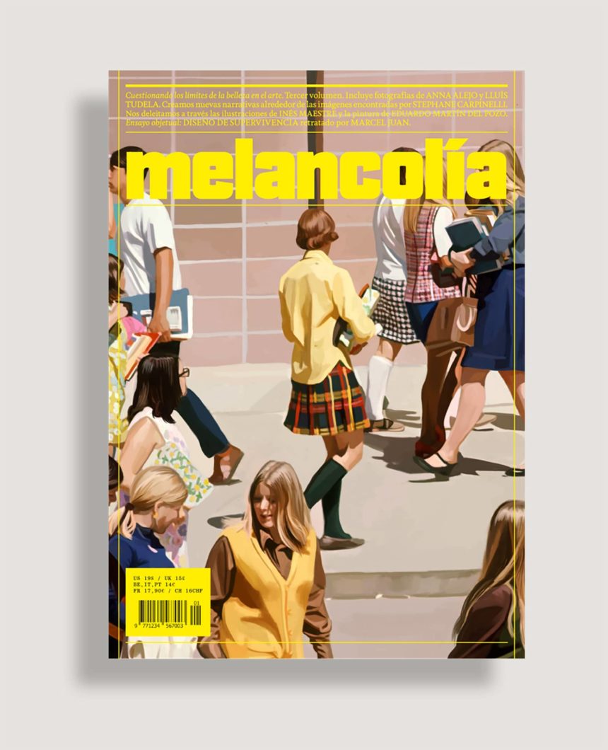 Illustrated cover of Melancolia magazine