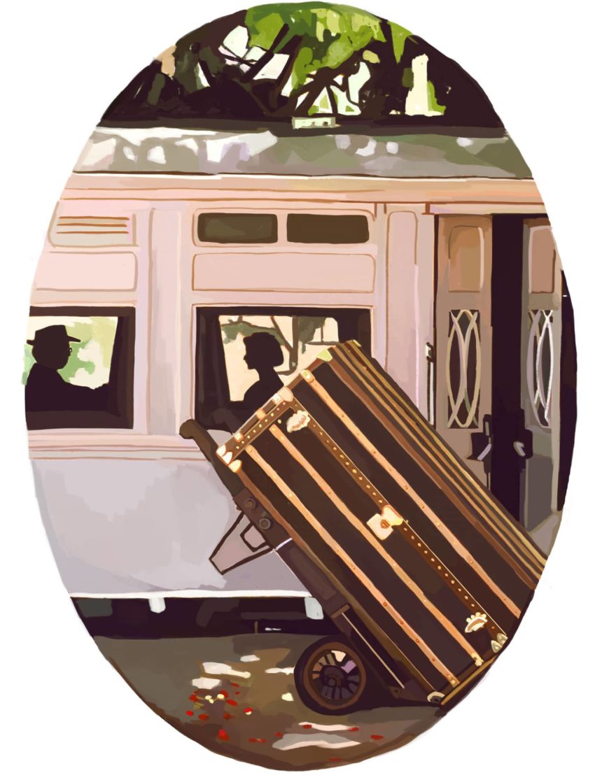 Digital illustration of a Louis Vuitton bag.