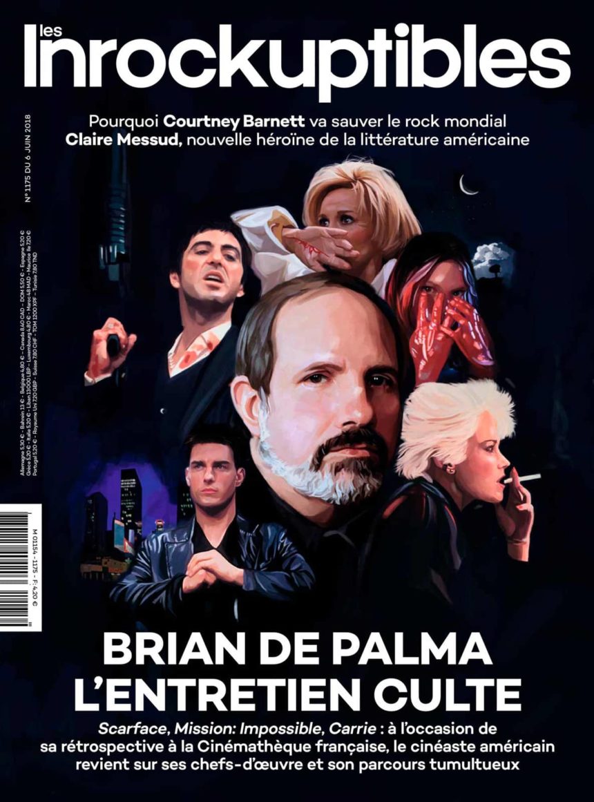 Photo of digital portraits on a Les Inrockuptibles cover.