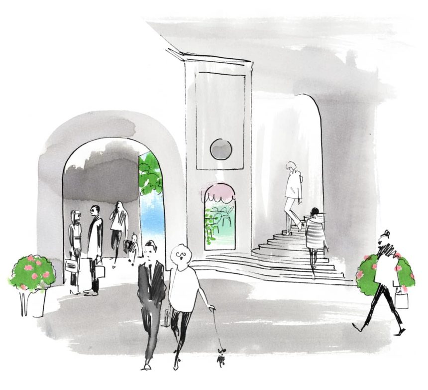 Illustration of staircase.