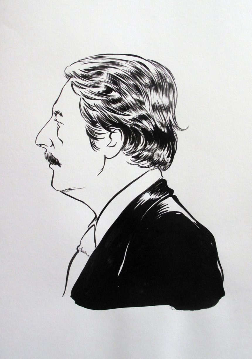 Portrait illustré de Jean Rochefort.