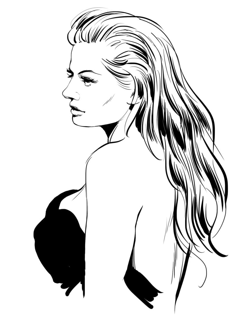 Portrait illustré d'Anita Ekberg.