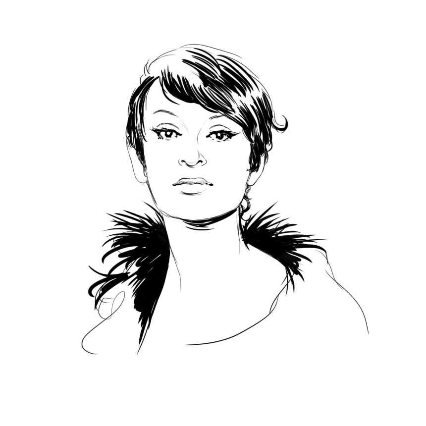 Portrait illustré de Barbara.