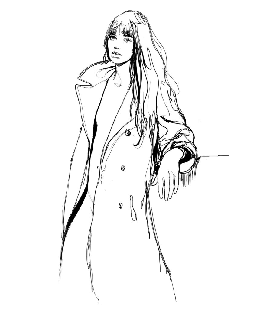 Portrait illustré de Jane Birkin.