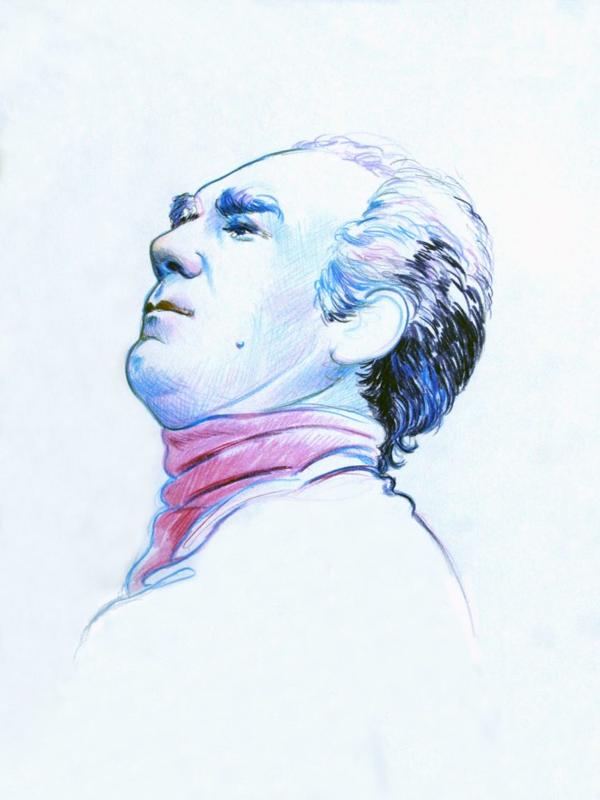 Portrait illustré de Piccoli.