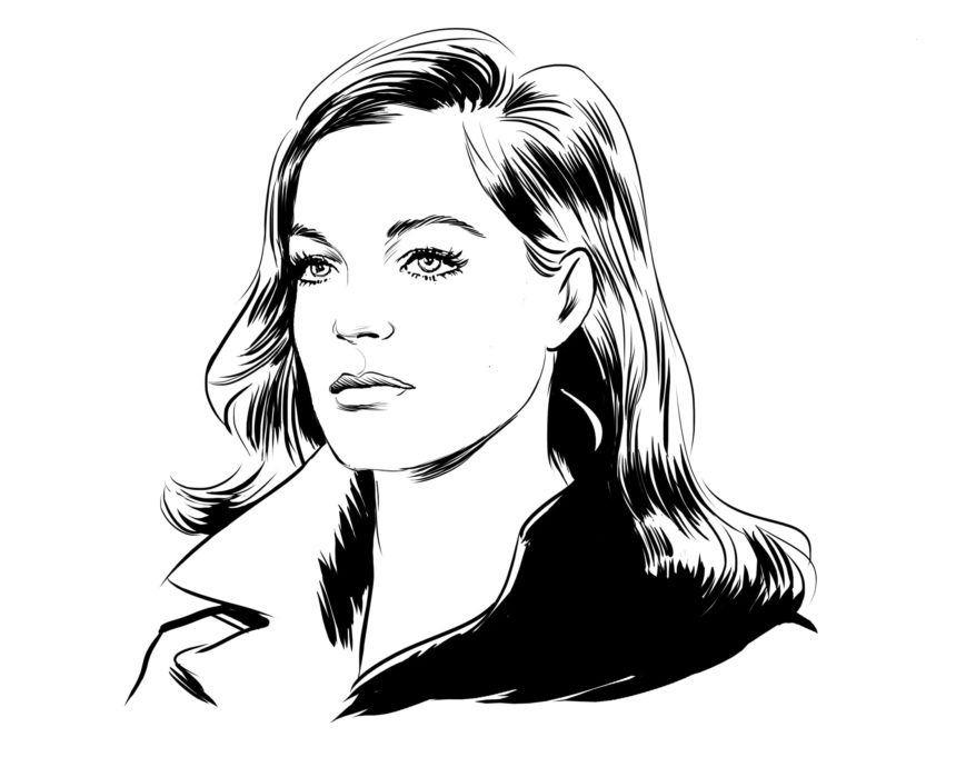 Portrait illustré de Romy Schneider.